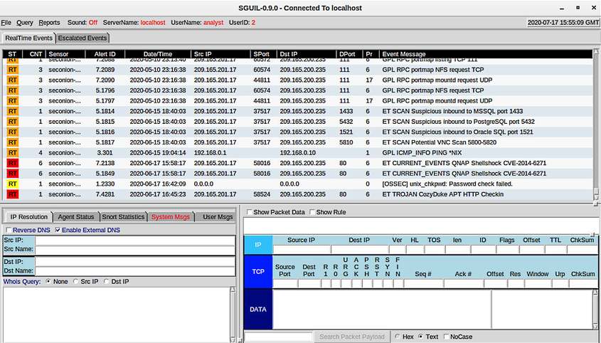 Use Of Security Onion As A Source Of Alerts