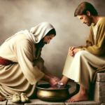 Picture of Jesus washing the feet of the disciples