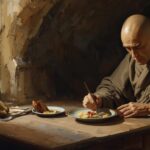 A disciple eating